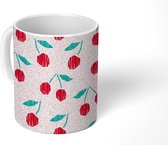 Mok - Koffiemok - Patronen - Kersen - Stippen - Abstract - Mokken - 350 ML - Beker - Koffiemokken - Theemok
