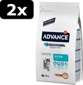 2x ADVANCE KITTEN CHICKEN/RICE 1,5KG