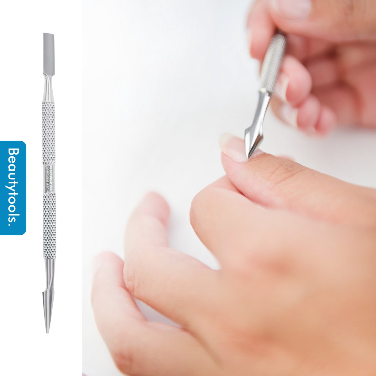 Goedkoopste Manicure Bokkepootje / Achteruitduwer (INOX) - (NP-1697