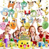 TDR-feestversieringsset met Pokémon thema -Pokemon Feest-Verjaardag Versiering  -45 delig