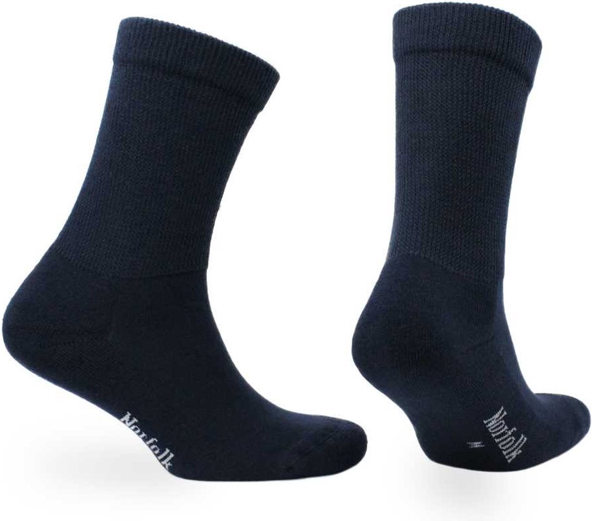 Norfolk - Dagelijks - 2 paar - Stretch+ Extra Brede Katoenen Sokken met Demping - Diabetes sokken - Zwart - 39-42 - Rio