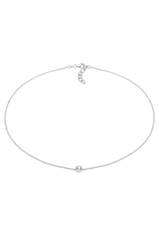 Elli Ketting Circle Geo Trend 925 Zilver Roos Vergul