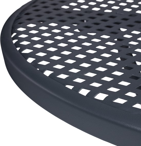 table de jardin relaxdays 70 cm avec trou pour parasol - table d'extérieur en métal - table de bistrot - table à manger