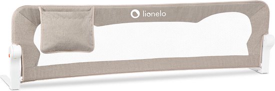 Lionelo Eva Barrière de Lit – Barrière de Sécurité jusqu’à 27 kg – Pliable à 180° – Largeur 150 cm – Cadre en Aluminium Durable – SecureBelt & Verrou StandSafe – Pour Enfants 18 mois à 5 ans