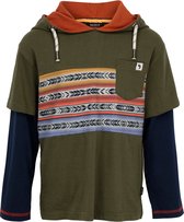 J&JOY - T-shirt Mannen Ontario Forest Kaki Hooded