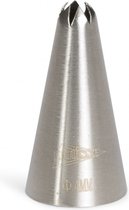 spuitmond Gesloten Ster 4 mm RVS zilver