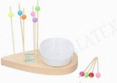 tapasbord 15x11 cm nummer 1 blauw