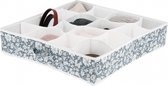 opberglade Vicky 16 vakjes 40 x 40 x 9 cm blauw/wit
