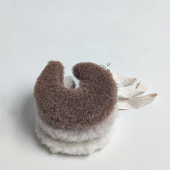 WOLLIES Amsterdam - Wollen Speendoekje Maan - 100% Merinowol - Beige van Merkloos — afbeelding 2