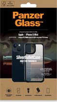 PanzerGlass Hoesje Geschikt voor iPhone 13 Mini - PanzerGlass SilverBullet ClearCase - Zwart