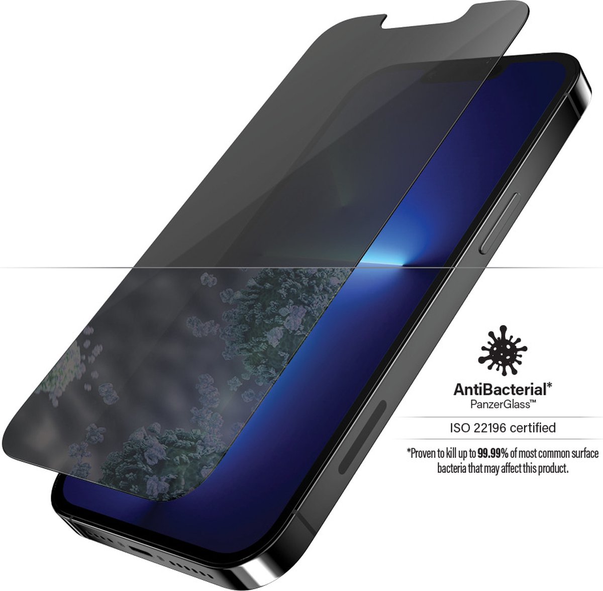 panzerglass geschikt voor Apple iphone 13 pro max privacy - anti-bacterial