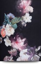 Maison de France - Hout Purple blossom - canvas schilderij met zwarte lijst - inlijsting - 100 x 140 cm