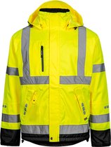 Fluor Geel/zwart Hi-Vis Craftman Winterjas Lyngsøe Rainwear L