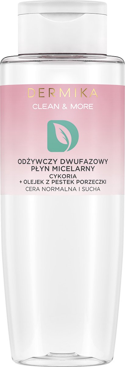 Dermika - Clean & More Nourishing Two-Phase Micellar Liquid Normal Complexion And Dry Chicory & Oil From Currant Seeds 400Ml