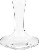 Wijn karaf/decanteer kan 1,5 liter van glas met taps toelopende hals - D23 x H26 cm - Waterkan - Sapkan