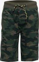 TwoDay jongens sweatshort met camouflage print - Groen - Maat 134/140