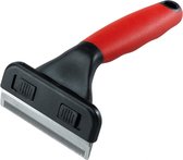 dierentrimmer 13 x 6,8 cm staal/rubber rood/zwart