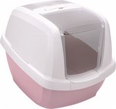 kattenbak Maddy 62 x 49,5 x 47,5 cm roze/wit