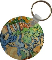 Sleutelhanger - Boomwortels - Vincent van Gogh - Plastic - Rond - Uitdeelcadeautjes