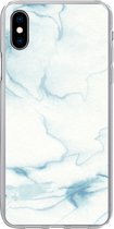 Coque iPhone Xs - Marbre - Wit - Motif - Coque de téléphone en Siliconen