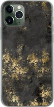 Coque iPhone 11 Pro - Or - Peinture - Abstrait - Zwart - Coque de téléphone en Siliconen