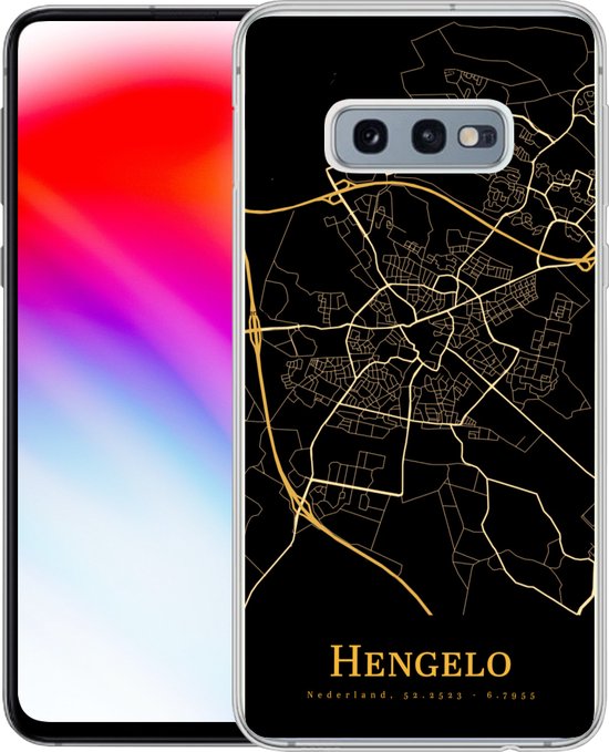Coque Samsung Galaxy S10e - Hengelo - Noir - Or - Coque de téléphone en Siliconen