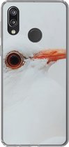 Geschikt voor Huawei P20 Lite (2020) hoesje - Close-up van een witte duif - Siliconen Telefoonhoesje