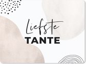 Muismat Groot - Spreuken - 'Liefste tante' - Quotes - Tante - 40x30 cm - Mousepad - Muismat