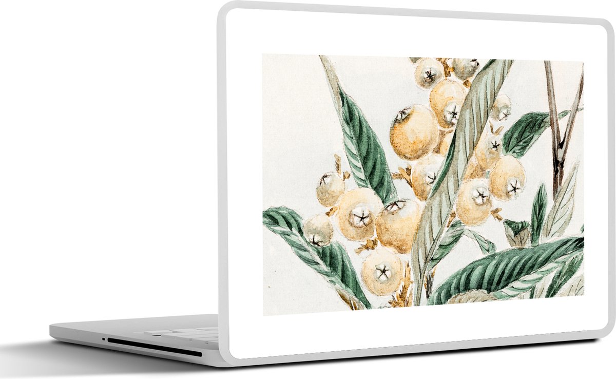 Laptop sticker - 10.1 inch - Bes - Japans - Bladeren - Vintage - 25x18cm - Laptopstickers - Laptop skin - Cover