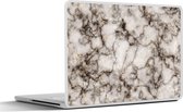 Laptop sticker - 17.3 inch - Marmer - Zwart - Goud - 40x30cm - Laptopstickers - Laptop skin - Cover