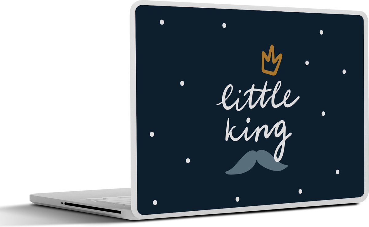 Laptop sticker - 13.3 inch - Little king - Quotes - Spreuken - Baby - Kids - Kinderen - Jongen - 31x22,5cm - Laptopstickers - Laptop skin - Cover