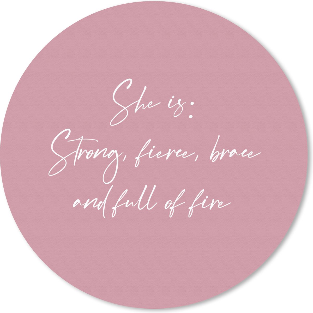 Muismat rond 20x20 cm - Mousepad Girlboss - Zelfvertrouwen - Quotes - Ronde muismatten