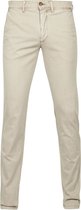 Suitable - Chino Sartre Oxford Sand - Slim-fit - Chino Heren maat 102