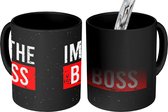 Magische Mok - Foto op Warmte Mokken - Koffiemok - Quotes - Spreuken - I'm the boss' - Baas - Magic Mok - Beker - 350 ML - Theemok - Mok met tekst