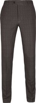 Suitable - Pantalon Jersey Ruit Bruin - Slim-fit - Pantalon Heren maat 52