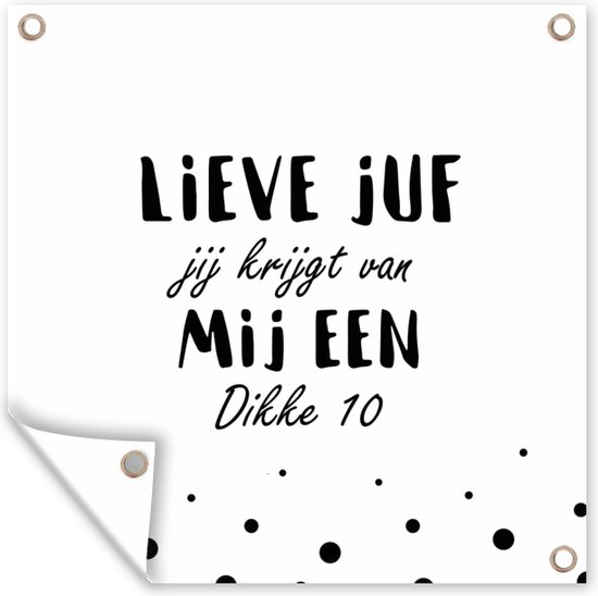 Tissu De Jardin Remerciement Des Enseignants Enseignant Citation Wit 100x100 Cm Bol Com
