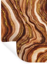 Stickers Stickers muraux - Marbre - Or - Marron - 30x40 cm - Feuille adhésive