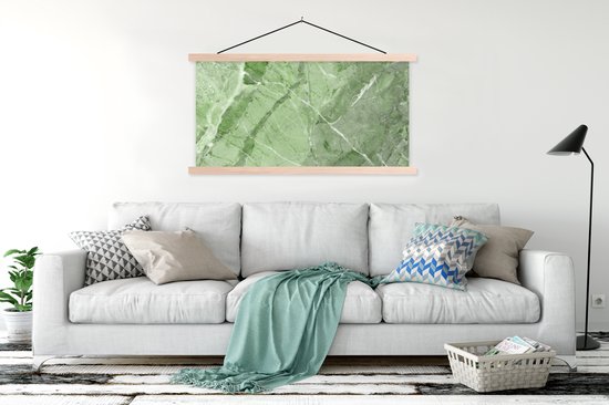 Porte-affiche avec affiche - Affiche scolaire - Boulders - Vert - Wit - Granit - 150x75 cm - Lattes transparentes