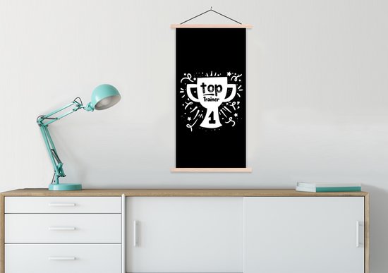 Porte-affiche avec affiche - Affiche scolaire - Devis - Entraîneur - Sport - 60x120 cm - lattes vierges