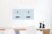 Poster Quotes - Welcome baby - Kinderen - Spreuken - Kids - Baby - 80x40 cm - Poster Babykamer
