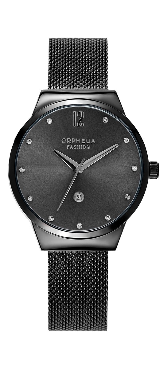Orphelia Fashion OF714815 - Horloge - RVS - Zwart - 36 mm