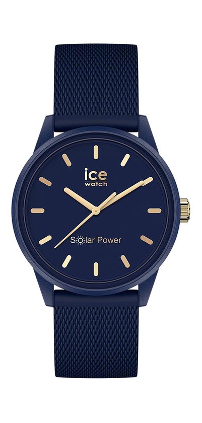 Ice Watch ICE solar power - Navy gold 018743 Horloge - Siliconen - Blauw - Ã˜ 36 mm