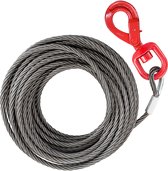 Vevor 30 M Lier - Ijzer Touw  - Kabel  - Zware gewichten - Met Self Lock Haak - 30 Meter