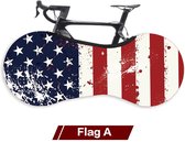 QualityB4Quantity elastische fietsbeschermingshoes - Opslaghoes - Geschikt voor vrijwel alle soorten fietsen - Universele maat - Amerikaanse vlag