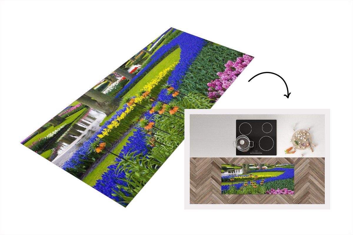KitchenYeah Keukenloper - Loper keuken - Bloemenpark de Keukenhof in Zuid-Holland - Keukenloper vinyl Multicolor
