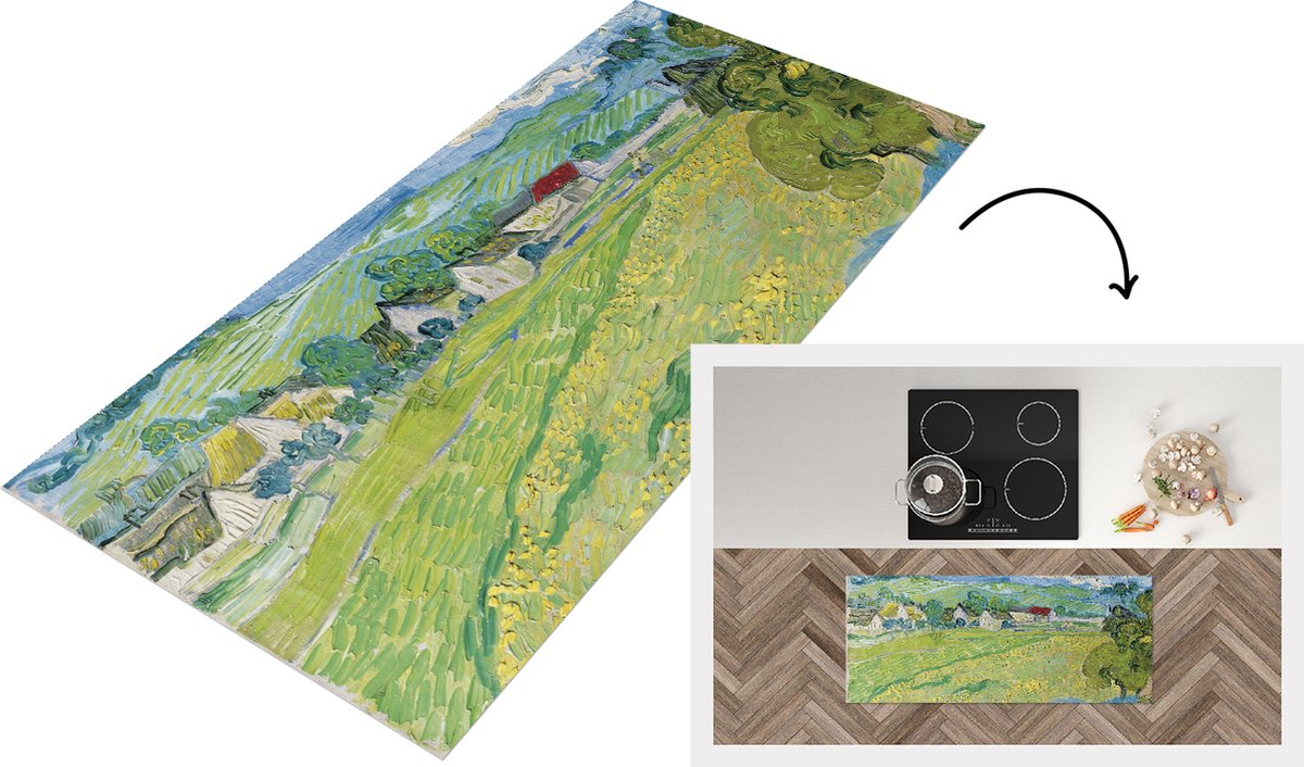KitchenYeah Keukenloper - Loper keuken - Les Vessenots in Auvers - Vincent van Gogh - Keukenloper vinyl Multicolor