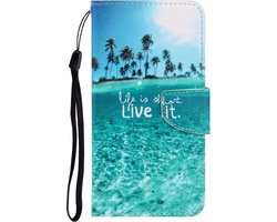 Strand zee book case hoesje Telefoonhoesje geschikt voor Samsung Galaxy A53