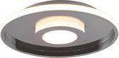 LED Plafondlamp - Badkamerlamp - Nitron Asmaya - Opbouw Rond 35W - Spatwaterdicht IP44 - Dimbaar - Warm Wit 3000K - Mat Chroom - Aluminium