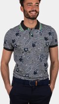 New Zealand Auckland - Polo Normanby Print Groen - 3XL - Modern-fit