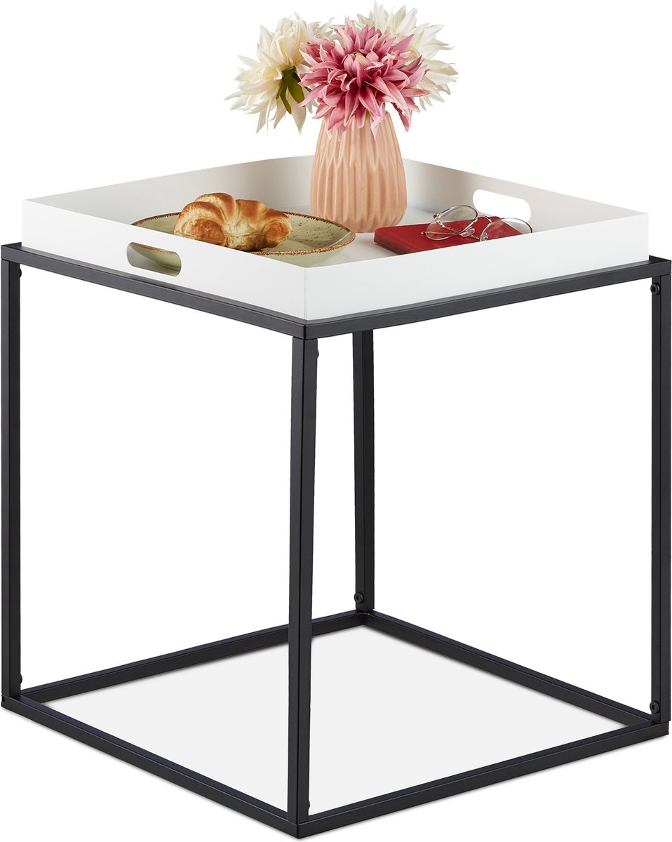 Bamboe Inklapbaar Dienblad 50×30 cm Bruin/Wit